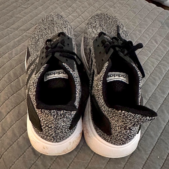 Black and grey adidas men’s running shoes - Picture 1 of 3